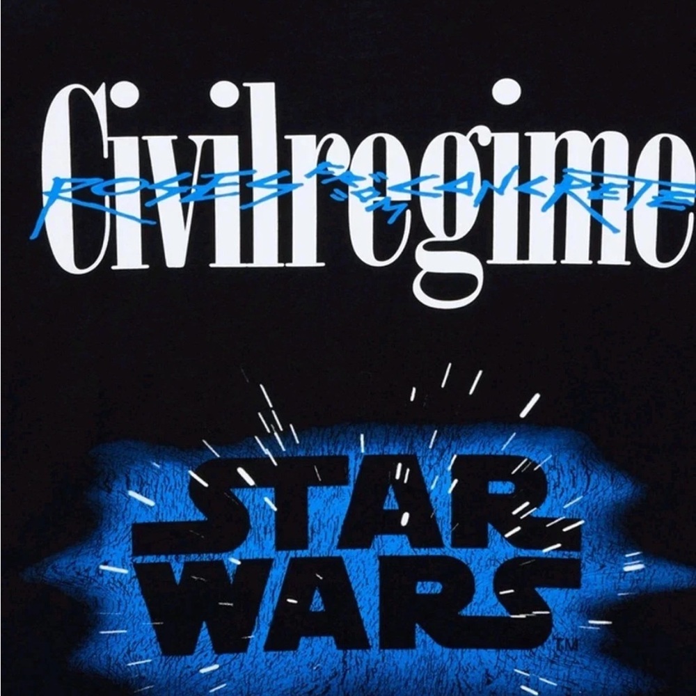 Civil Regime x Star Wars Black Short Sleeve Graphic Tee - Blue Logo